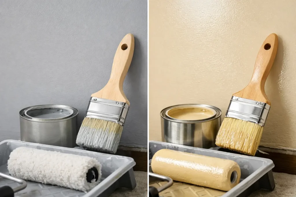 Diferencia entre pintura mate y satinada: el acabado