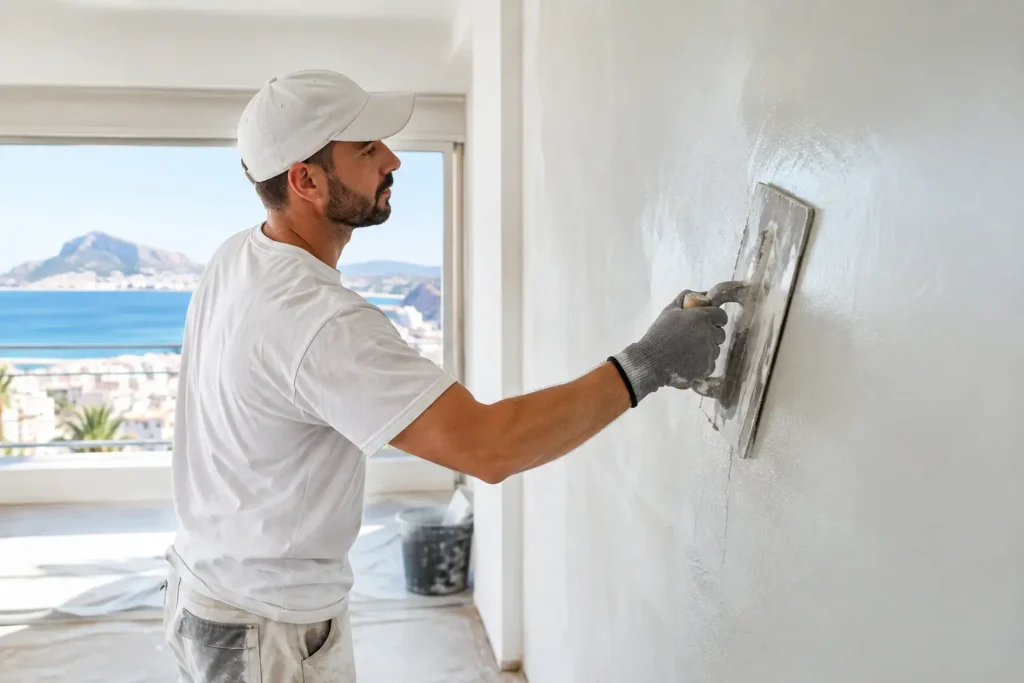 Qué se consigue al alisar una pared